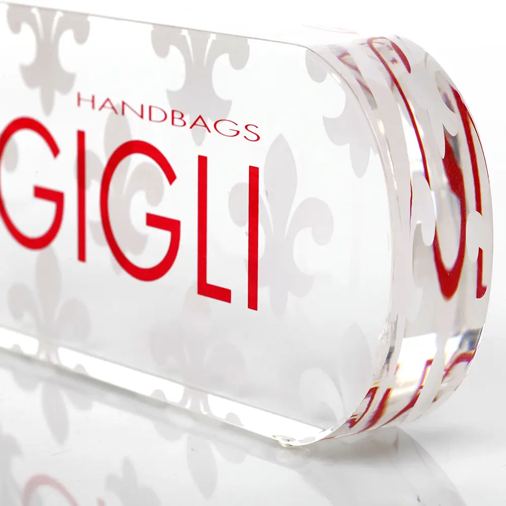 Targa da banco in plexiglass personalizzato - Seven Group